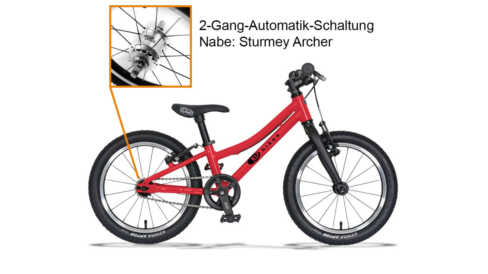 KUbikes 16S MTB 2-Gang | rot