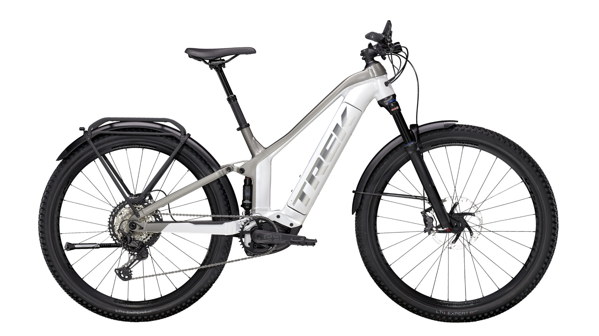 Trek Powerfly FS 9 Equipped 625Wh | crystal white metallic gunmetal
