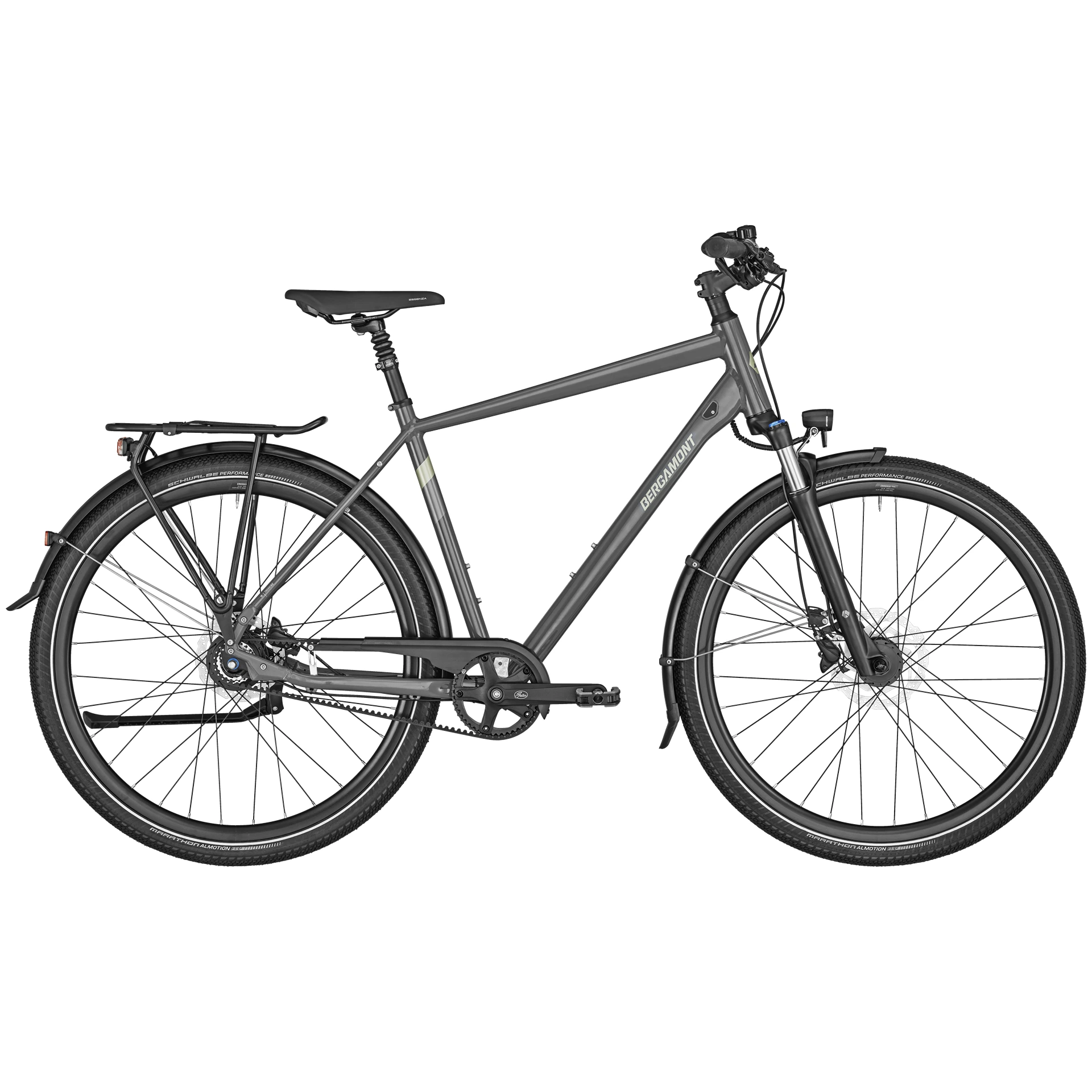 Bergamont Horizon N8 Belt Gent | shiny dark grey