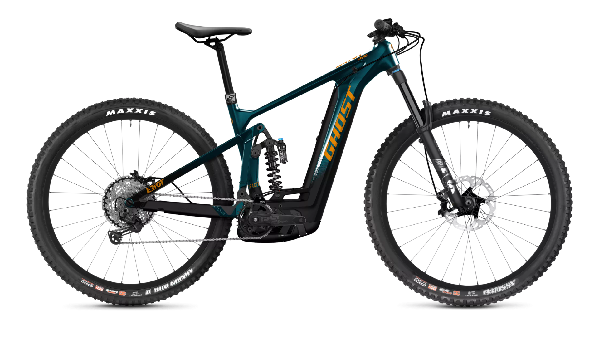 Ghost E-Riot EN CF Pro 750Wh | dirty blue/dirty orange - glossy/matt
