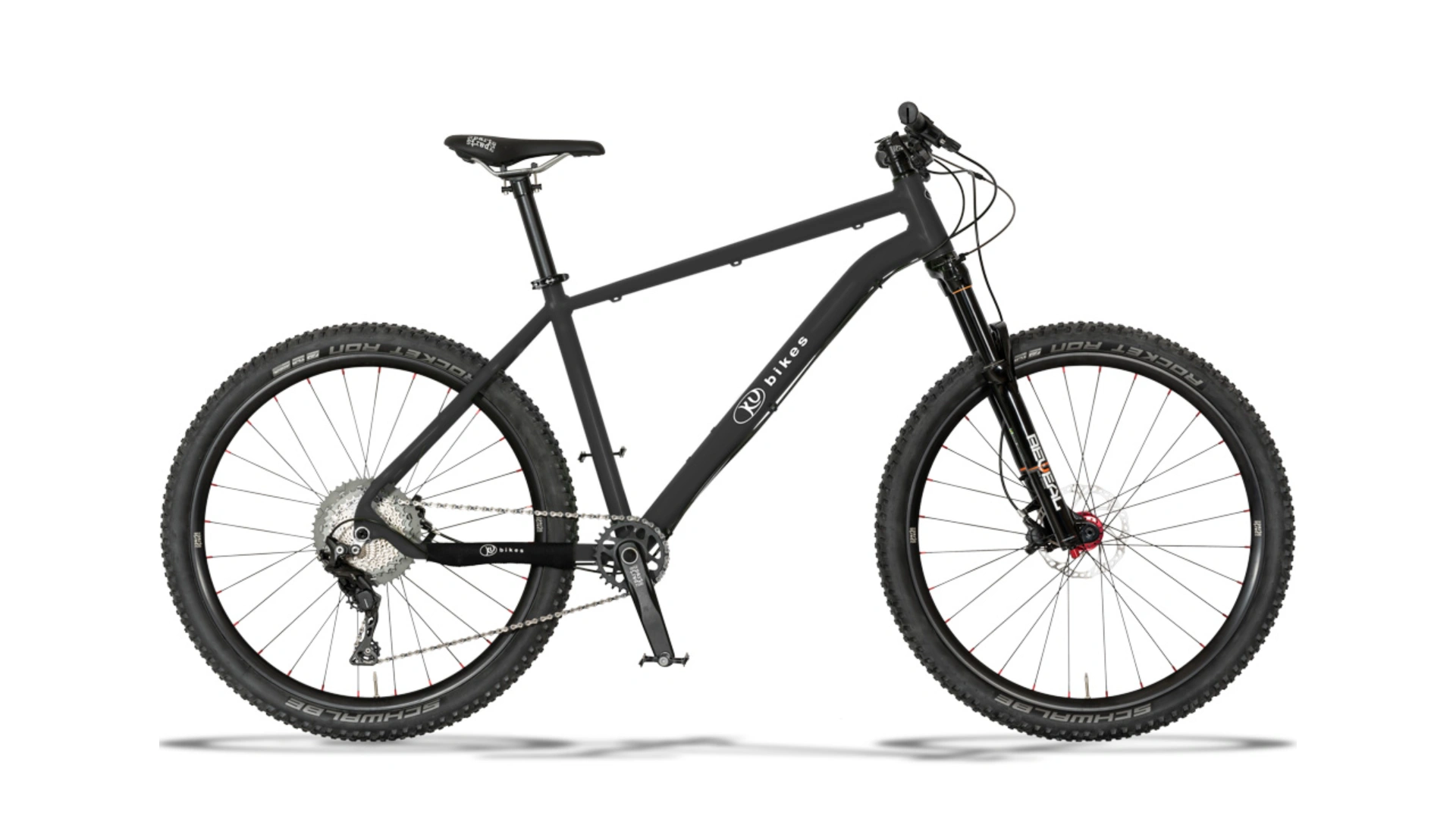 KUbikes 27,5L Trail CustomMade | schwarze Sterne | Schwalbe Rocket Ron 27,5 X 2,25 | Spinner Aeris 120mm