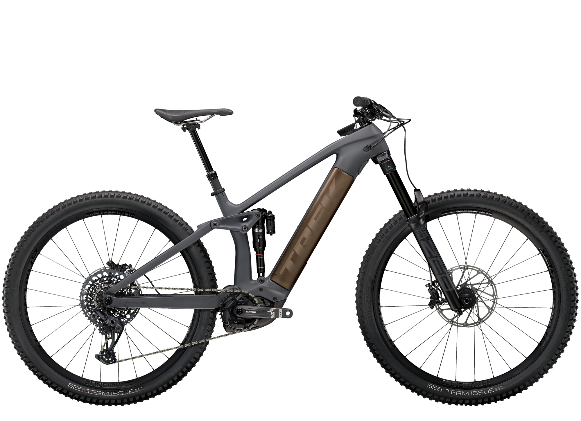 Trek Rail 9.8 -  Solid Charcoal To Root Beer Ano Decal